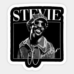 Stevie Wonder - Halftone Sticker